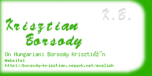 krisztian borsody business card